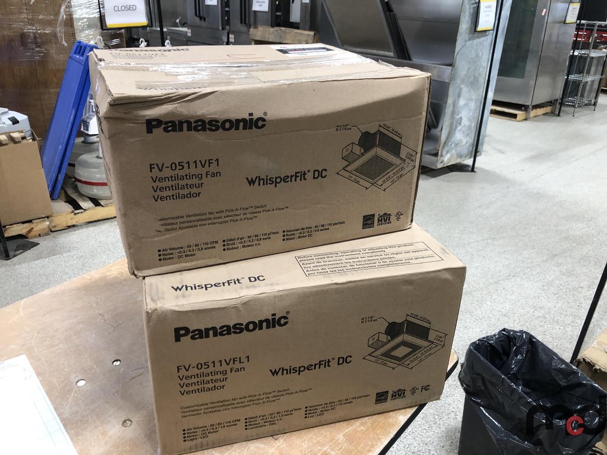 (2) Panasonic Whisperfit DC Ventilation Fans